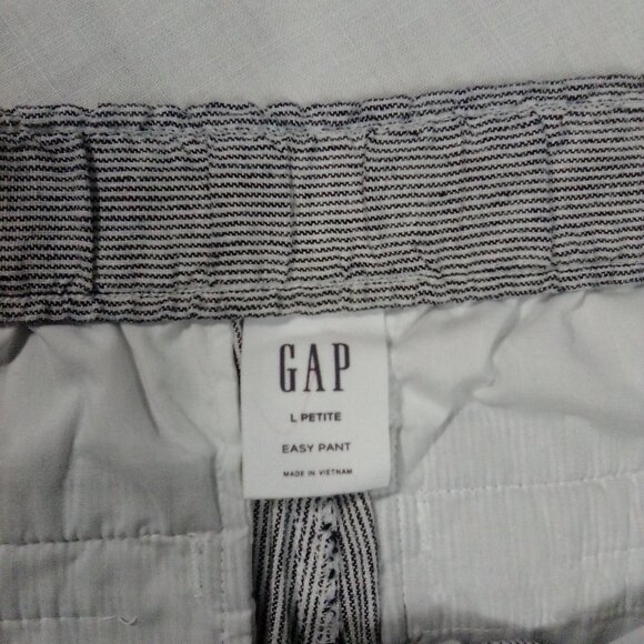 Gap Free Pants Mid-Waist Slant Pockets Women's Navy, White Stripe Size Large - Picture 5 of 9